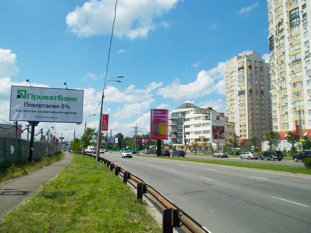 Щит 6x3,  Днепровская набережная ул., 210 м. от Тальновская ул., на мост "Патона"