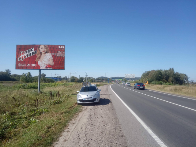 Щит 6x3,  Трасса Тернополь-Львов, (в'їзд у Львів) 1100 м. до Галицької вул.